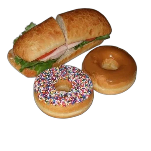 food, jewelry, weapon, 3d render, photorealistic, plate, sandwich, two transparent PNG cut-out