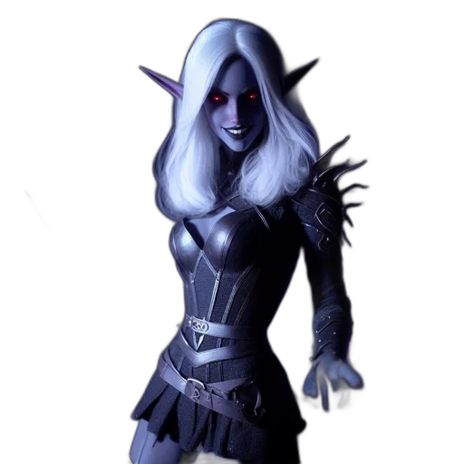 staff, concept art, fantasy art, 3d render, comic book art, dark, elven, character transparent PNG cut-out