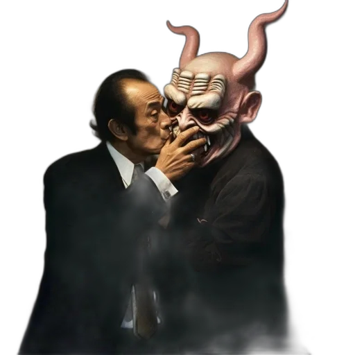 mask, face, creature, staff, concept art, vaporwave, 3d render, fantasy art transparent PNG cut-out