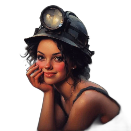 face, hat, staff, mask, photorealistic, concept art, oil painting, fantasy art transparent PNG cut-out