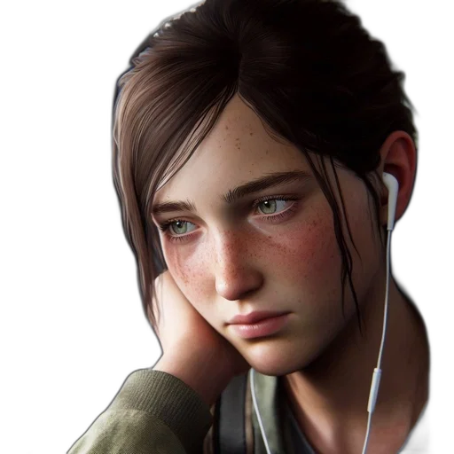 face, jacket, photorealistic, concept art, fantasy art, 3d render, woman, long transparent PNG cut-out