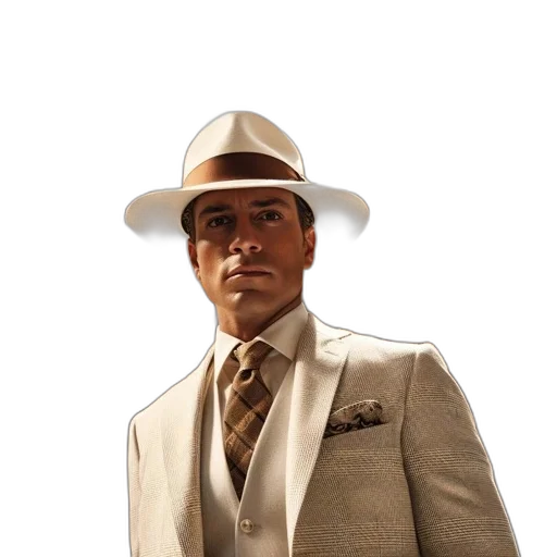 hat, jacket, staff, face transparent PNG cut-out