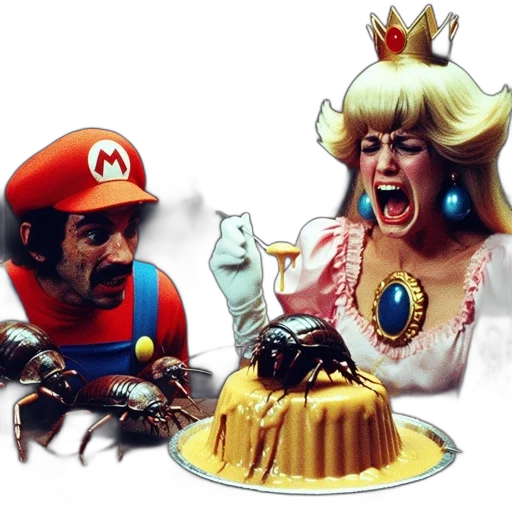 crown, concept art, underwater, mario, princess, peach, react, horror transparent PNG cut-out