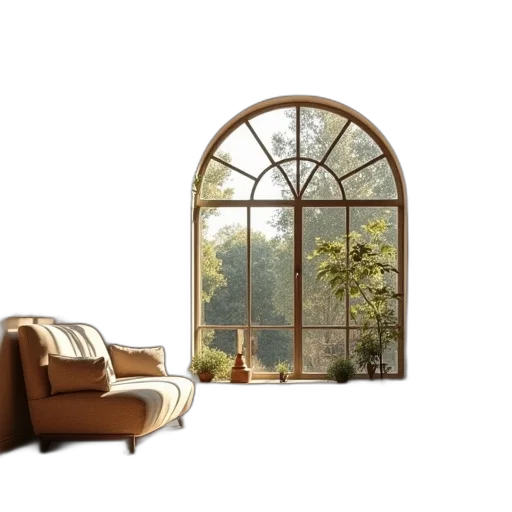 furniture, photorealistic, 3d render, concept art, forest, sunset, fog, earth tones transparent PNG cut-out
