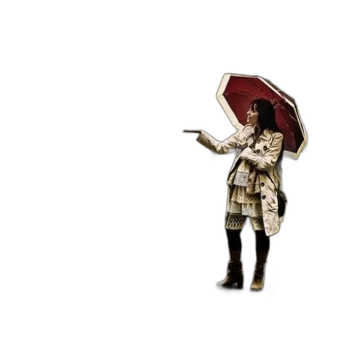 umbrella, staff, jacket, sword, concept art, 3d render, pixel art, fantasy art transparent PNG cut-out
