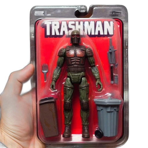 weapon, comic book art, concept art, 3d render, image, displays, trashman, action transparent PNG cut-out