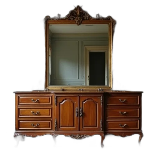 furniture, crown, jewelry, face, photorealistic, 3d render, vintage-style, room transparent PNG cut-out