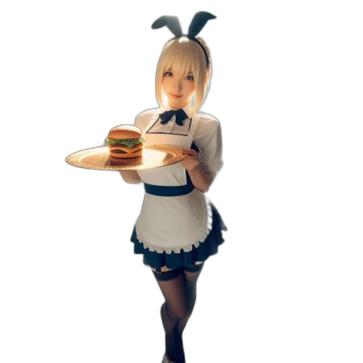 food, dress, robot, staff, 3d render, concept art, pixel art, anime transparent PNG cut-out