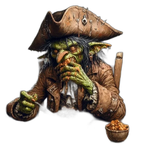 staff, face, hat, creature, concept art, fantasy art, photorealistic, dimly transparent PNG cut-out