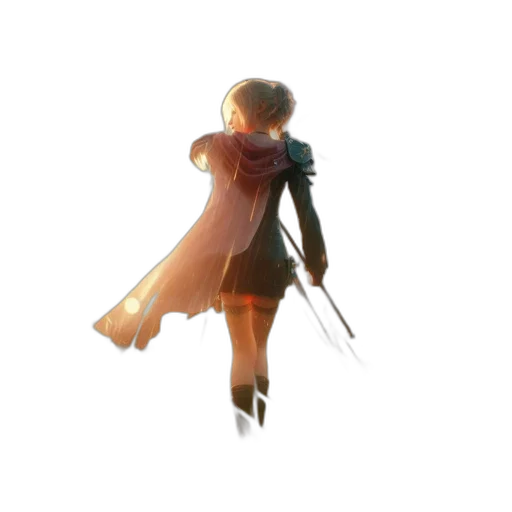 dress, sword, weapon, umbrella, concept art, 3d render, pixel art, fantasy art transparent PNG cut-out