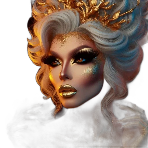 crown, mask, face, hair, fantasy art, concept art, photorealistic, comic book art transparent PNG cut-out