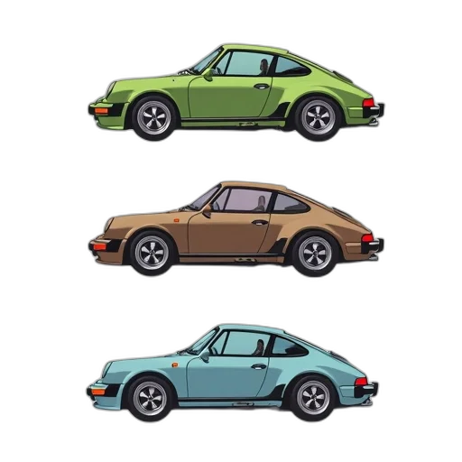 car, 3d render, concept art, pixel art, photorealistic, green, earth tones, colorful transparent PNG cut-out
