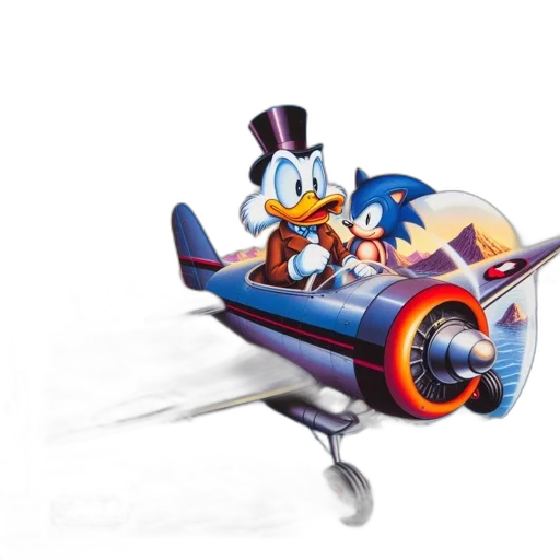 concept art, 3d render, sega, genesis, box, art, white-topped, duck transparent PNG cut-out