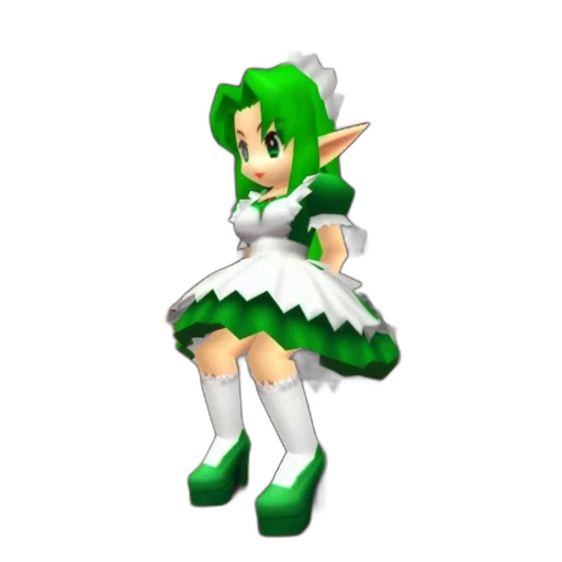 staff, dress, weapon, creature, 3d render, pixel art, concept art, fantasy art transparent PNG cut-out