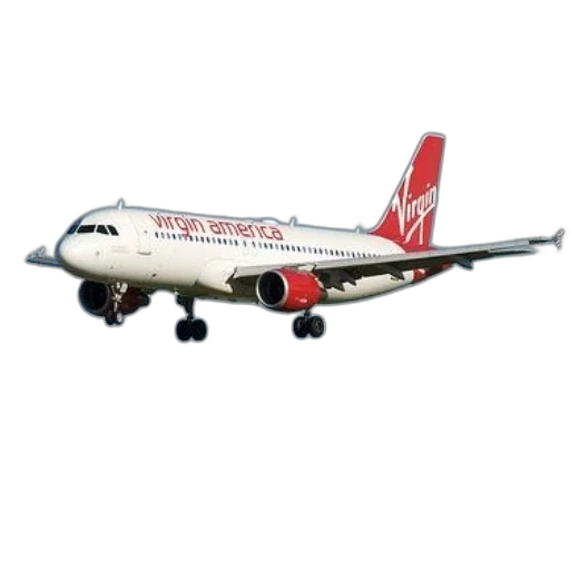 3d render, photorealistic, virgin, america, airplane, flying, sky, tower transparent PNG cut-out