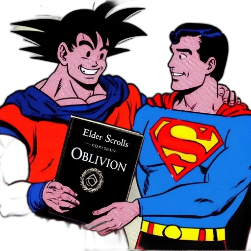 comic book art, cartoon, two, well-known, fictional, characters, character, similar transparent PNG cut-out