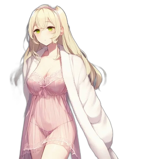 dress, staff, weapon, jacket, pixel art, anime, concept art, fantasy art transparent PNG cut-out