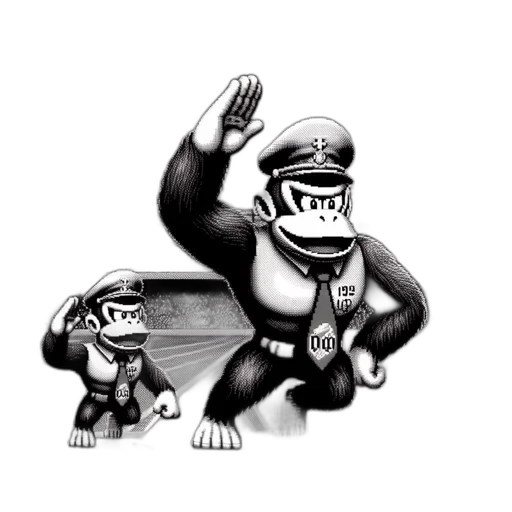 robot, creature, concept art, comic book art, cartoon, pixel art, monochrome, two transparent PNG cut-out