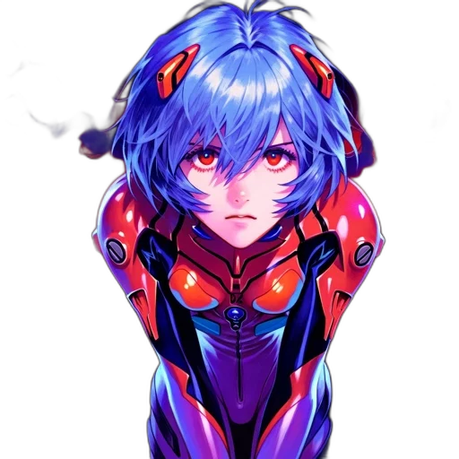 robot, jacket, face, dress, anime, cyberpunk, concept art, pixel art transparent PNG cut-out