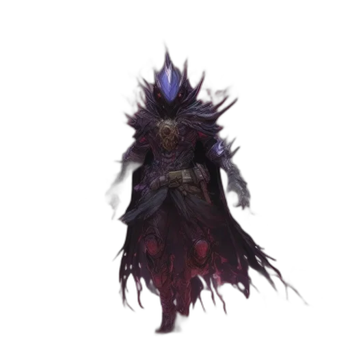 staff, mask, creature, sword, concept art, fantasy art, pixel art, 3d render transparent PNG cut-out