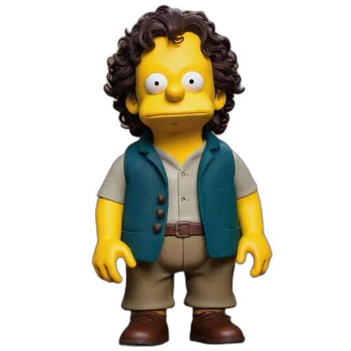 3d render, cartoon, individual, visually, inspired, homer, simpson, but transparent PNG cut-out