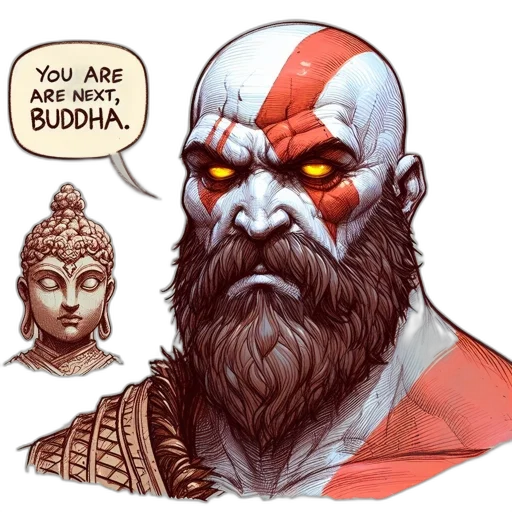 mask, comic book art, concept art, illustration, stern-faced, bearded, man, glowing transparent PNG cut-out