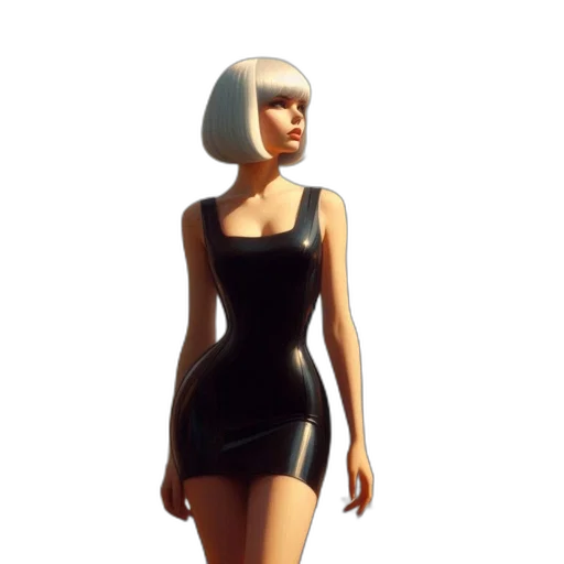 dress, concept art, 3d render, fantasy art, photorealistic, monochrome, dark, futuristic transparent PNG cut-out
