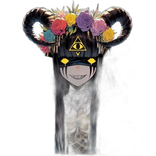 mask, crown, hat, animal, concept art, fantasy art, anime, pixel art transparent PNG cut-out