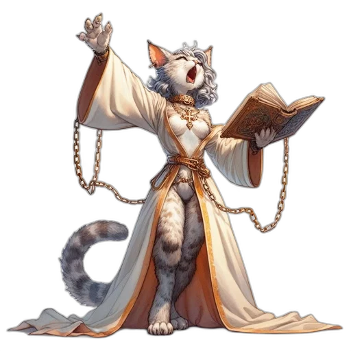 staff, jewelry, concept art, fantasy art, pixel art, monochrome, anthropomorphic, feline transparent PNG cut-out