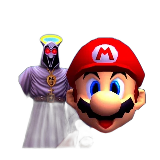 mask, hat, crown, weapon, 3d render, pixel art, concept art, vaporwave transparent PNG cut-out