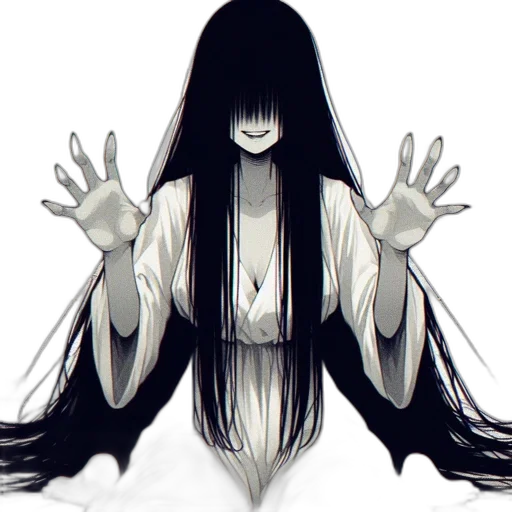 mask, hair, creature, face, pixel art, concept art, anime, fantasy art transparent PNG cut-out