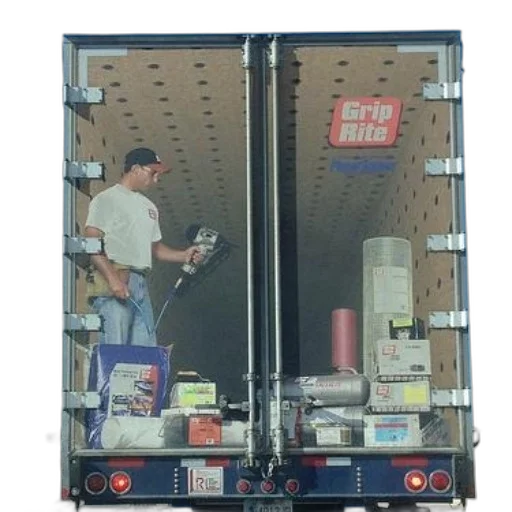 staff, furniture, man, stands, back, grip, rite, truck transparent PNG cut-out