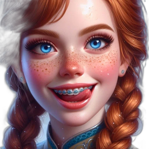 face, fantasy art, photorealistic, concept art, 3d render, snow, close-up, portrait transparent PNG cut-out