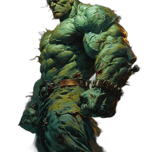 weapon, creature, face, staff, comic book art, concept art, fantasy art, photorealistic transparent PNG cut-out