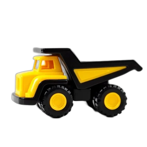 robot, car, weapon, 3d render, yellow, toy, dump, truck transparent PNG cut-out