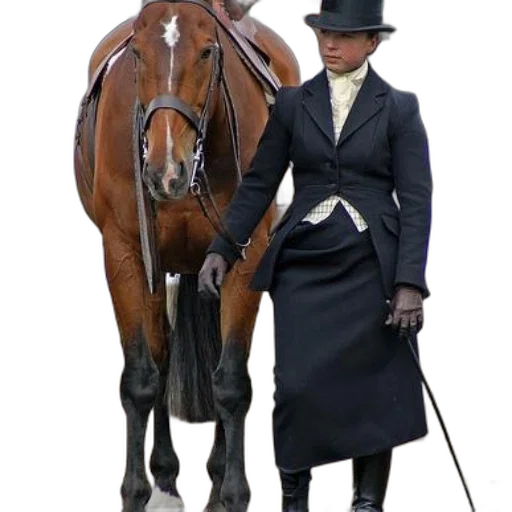 staff, hat, animal, photorealistic, woman, black, coat, top transparent PNG cut-out