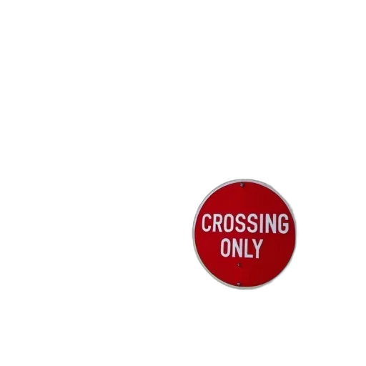 soccer, field, crossing, only, sign, foreground, red, white transparent PNG cut-out