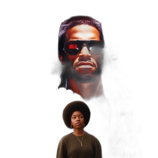 face, concept art, comic book art, photorealistic, pixel art, netflix, logo, parody transparent PNG cut-out