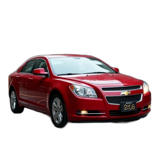 car, photorealistic, 3d render, red, chevrolet, malibu, which, one transparent PNG cut-out