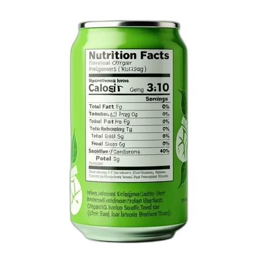food, bottle, green, nutrition, facts, label, product, name transparent PNG cut-out
