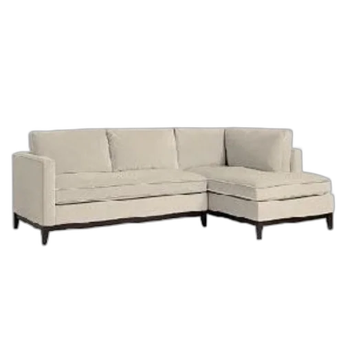furniture, 3d render, modern, beige, sectional, sofa, dark, wooden transparent PNG cut-out