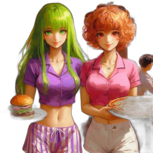food, concept art, 3d render, anime, photorealistic, green, pastel, neon transparent PNG cut-out