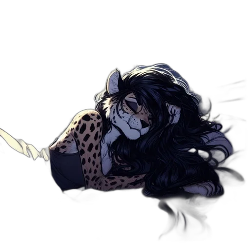 hair, creature, comic book art, concept art, watercolor, fantasy art, neon lights, fire transparent PNG cut-out