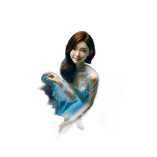 jewelry, creature, dress, fantasy art, pixel art, photorealistic, oil painting, underwater transparent PNG cut-out