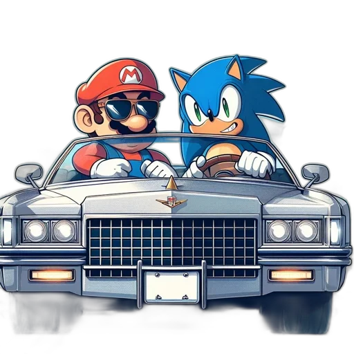 car, concept art, pixel art, comic book art, watercolor, blue, video, game transparent PNG cut-out