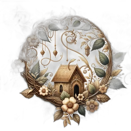 crown, fantasy art, concept art, watercolor, photorealistic, earth tones, golden, whimsical transparent PNG cut-out
