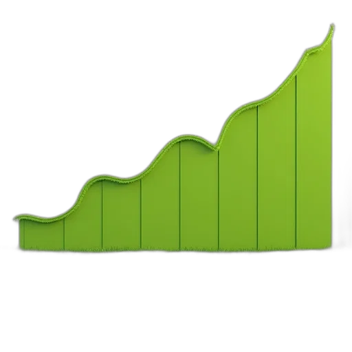 green, graph, shows, average transparent PNG cut-out