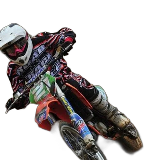 motocross, rider, action, wearing, helmet, goggles, dirt, track transparent PNG cut-out