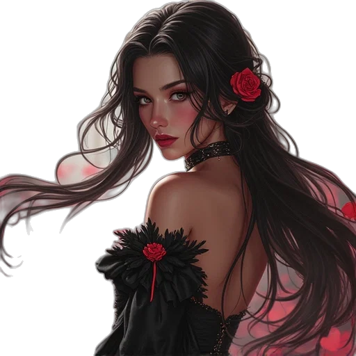 dress, fantasy art, concept art, photorealistic transparent PNG cut-out