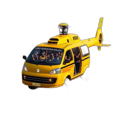 car, weapon, robot, 3d render, concept art, photorealistic, cartoon, yellow transparent PNG cut-out